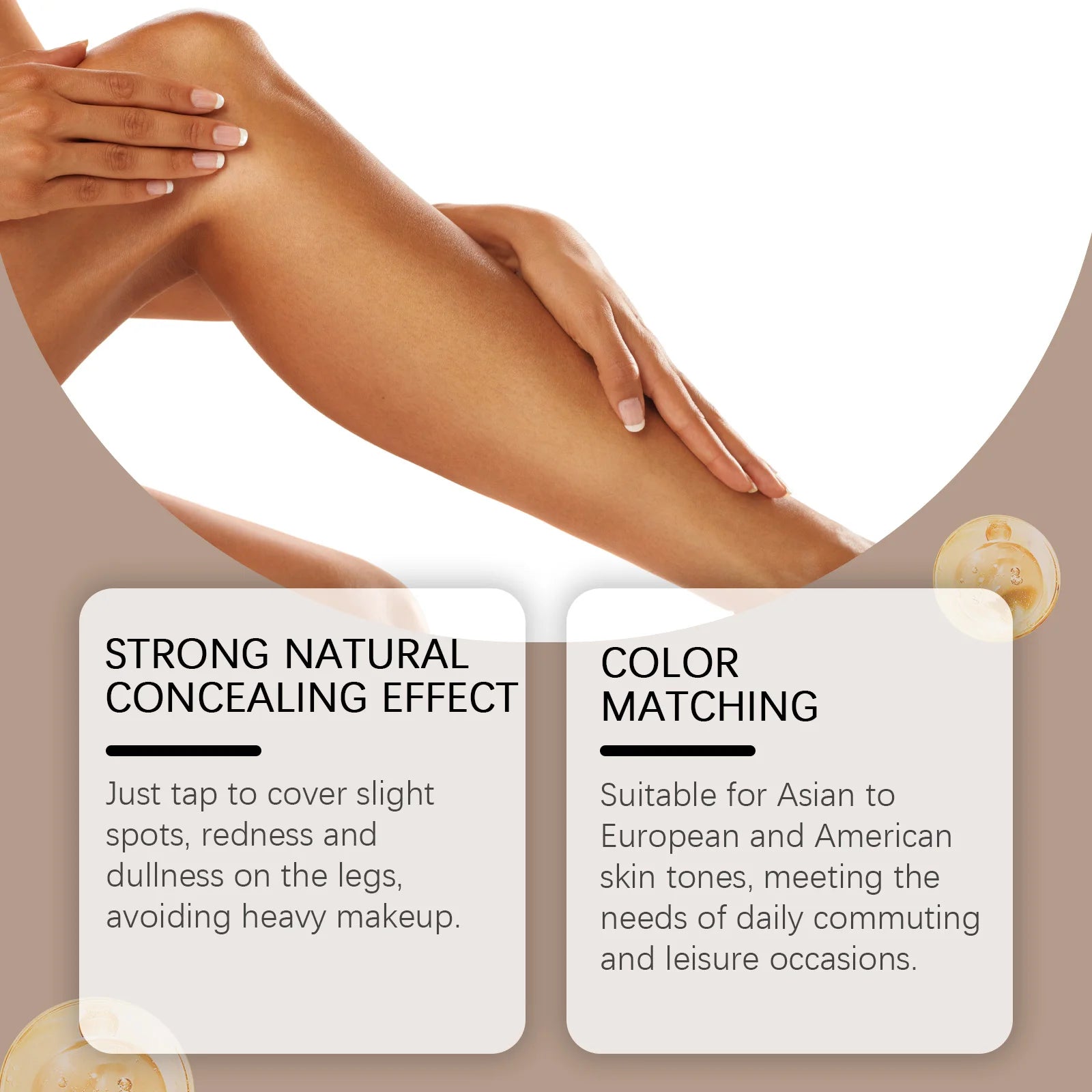 Waterproof Leg Foundation & Body Concealer - Flawless Coverage Cream - 4