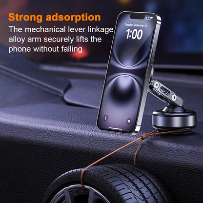 Foldable Magnetic Car Phone Holder with Electric Vacuum Suction Mount