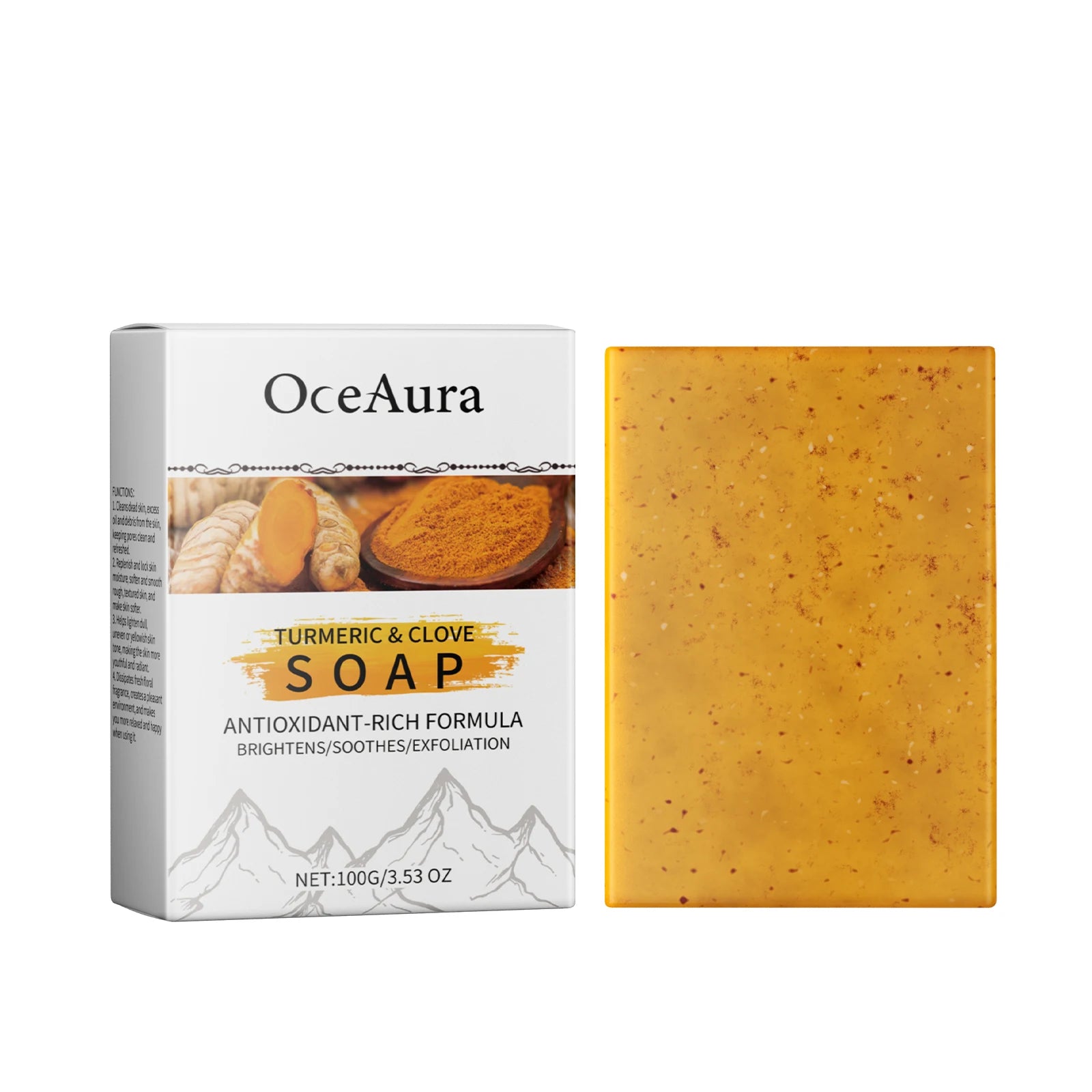Turmeric & Clove Antioxidant Brightening Soap Bar for Face & Body - 15