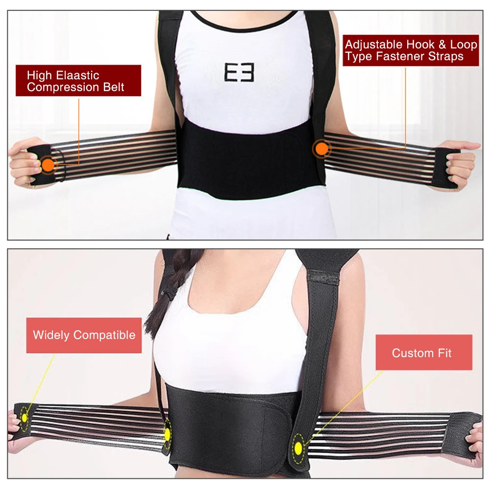 Self-Heating Tourmaline Magnetic Back & Waist Support Brace for Pain Relief - 13