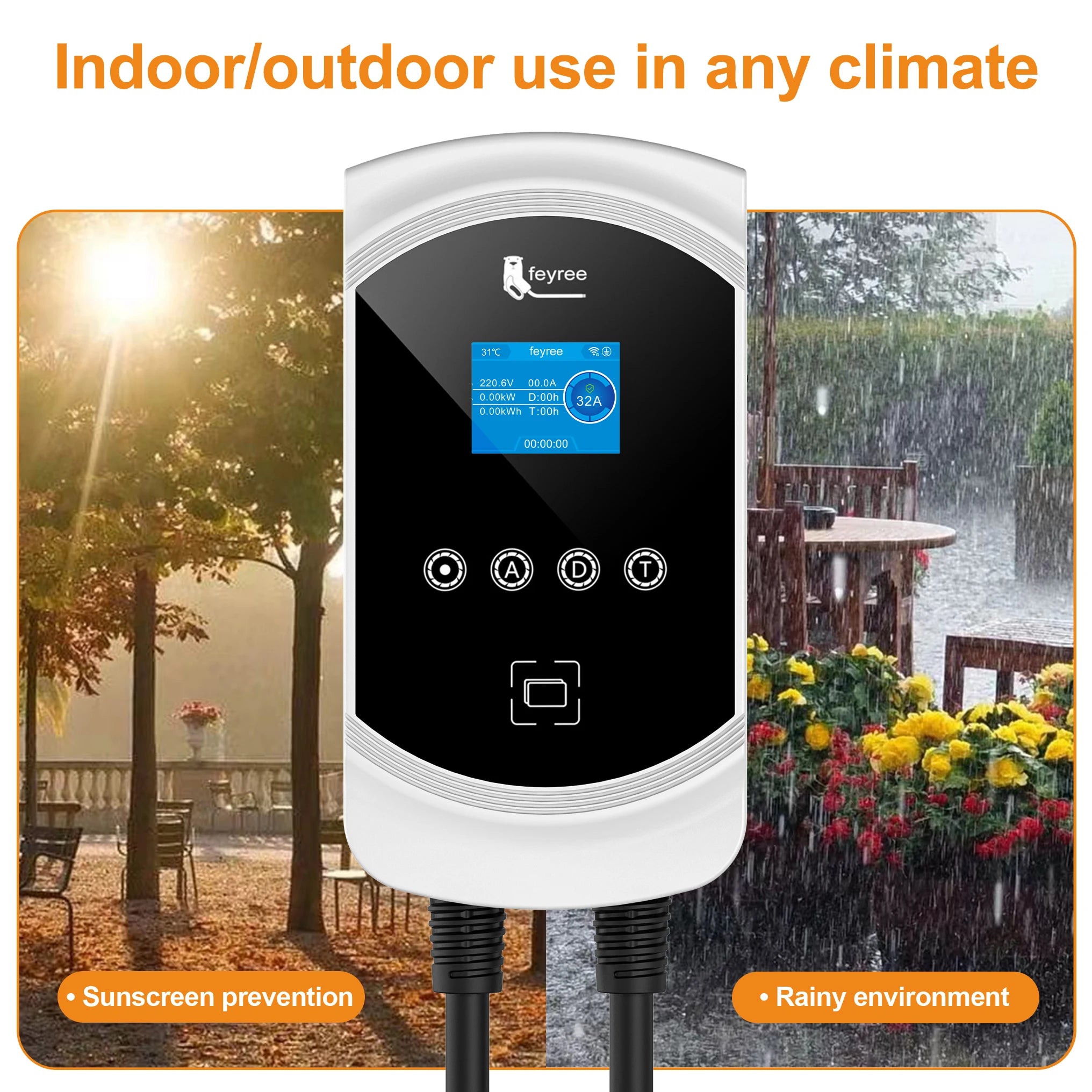 Smart EV Wallbox Charger - 12kW Type 1 Charging Station with App Control - 20