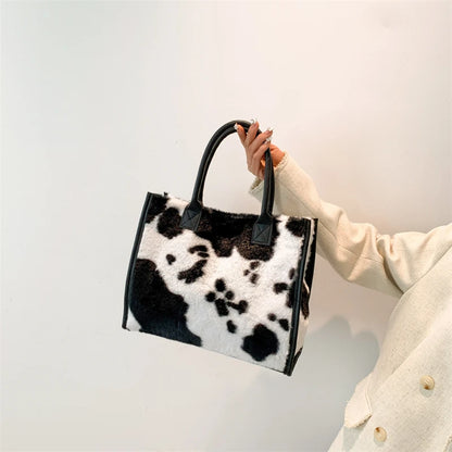 Leopard Faux Fur Tote