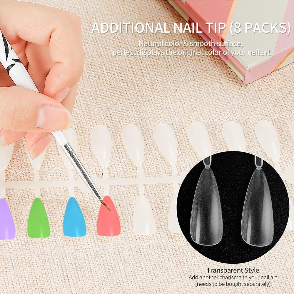 160 Colors Nail Swatch Book & False Nail Tips Display Chart