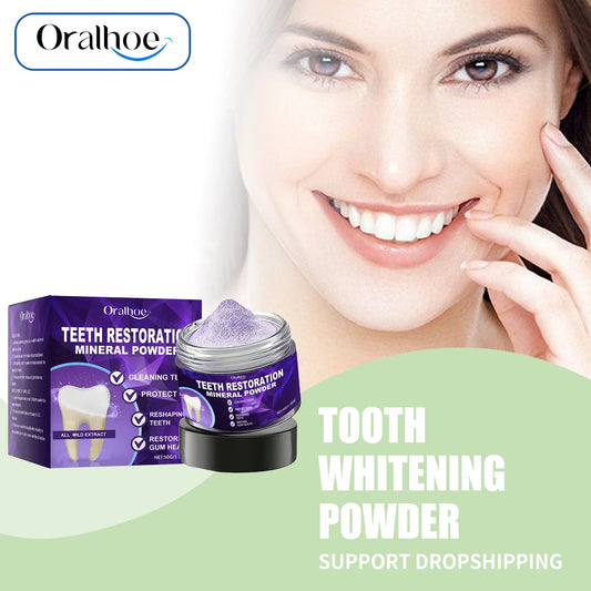 Purple Teeth Whitening Powder - Deep Stain Removal & Enamel Repair Formula