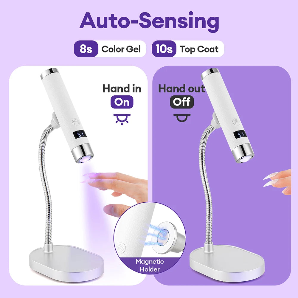 2-in-1 Auto-Sensing UV LED Nail Lamp & Handheld Dryer