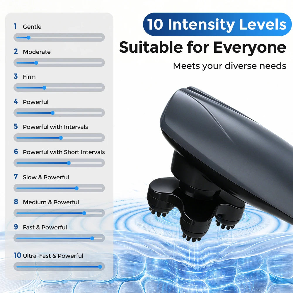 Electric Dolphin Percussion Body Massager with 6 Interchangeable Heads