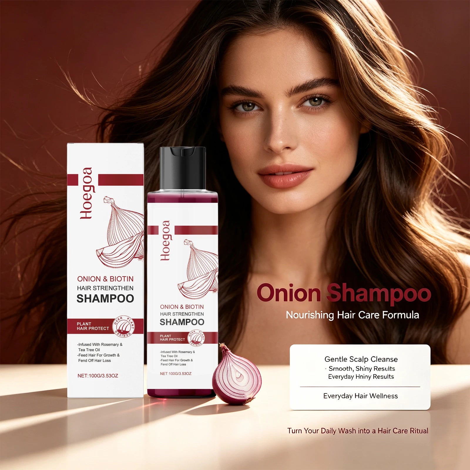 Onion & Biotin Strengthening Shampoo for Hair Growth and Scalp Nourishment - 5