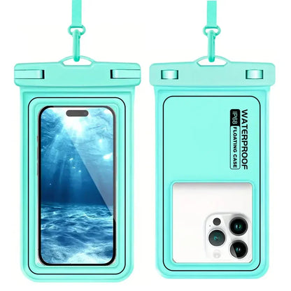IP68 Floating Waterproof Phone Pouch for Swimming & Beach (Fits up to 6.8")
