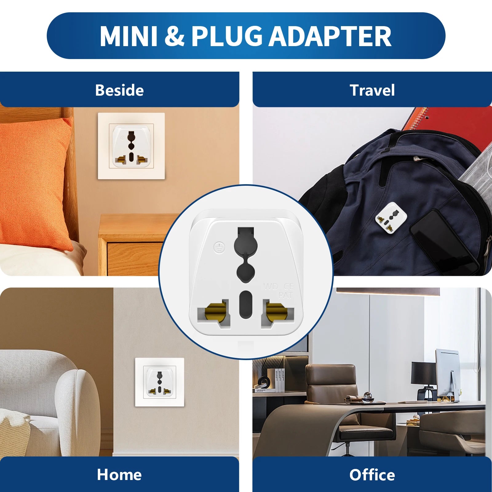 3-Pack Australian Travel Plug Adapter – Universal International Power Converter - 6