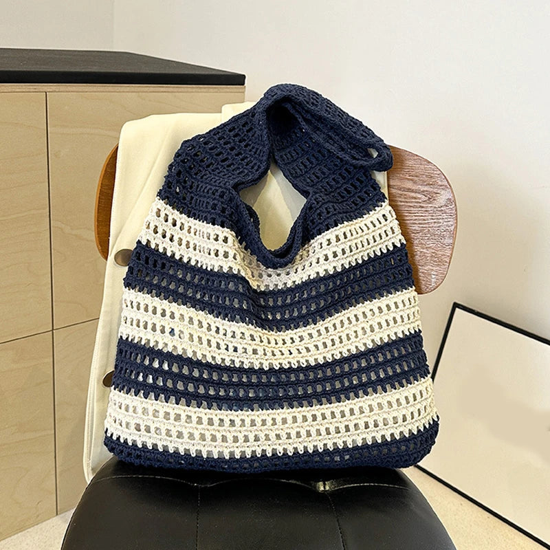 Luxury Aesthetic Knitted Tote