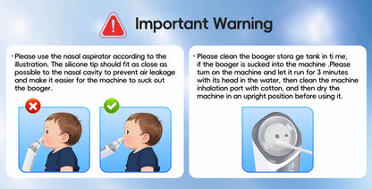 Electric Baby Nasal Aspirator - Safe & Gentle Automatic Nose Cleaner