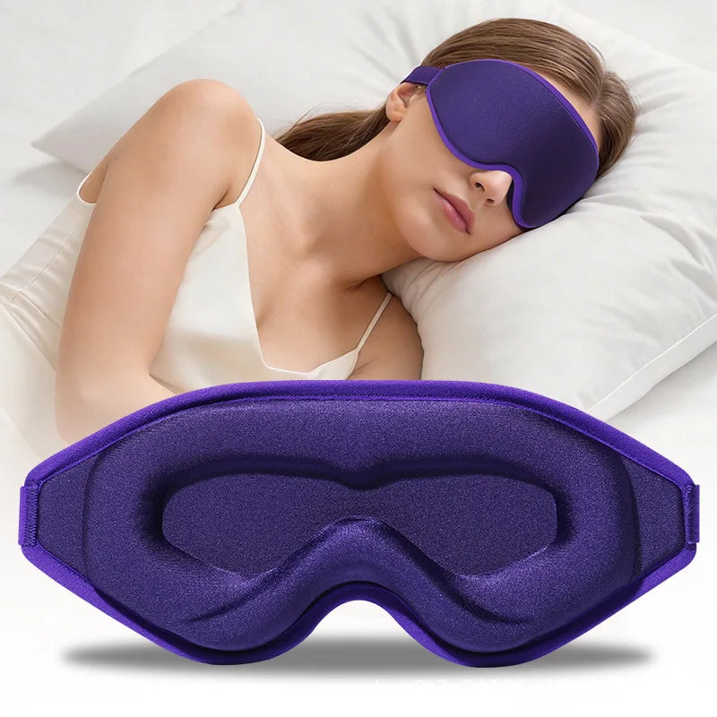 3D Memory Foam Sleep Mask with Adjustable Nose Bridge for Total Light Blockout - 14