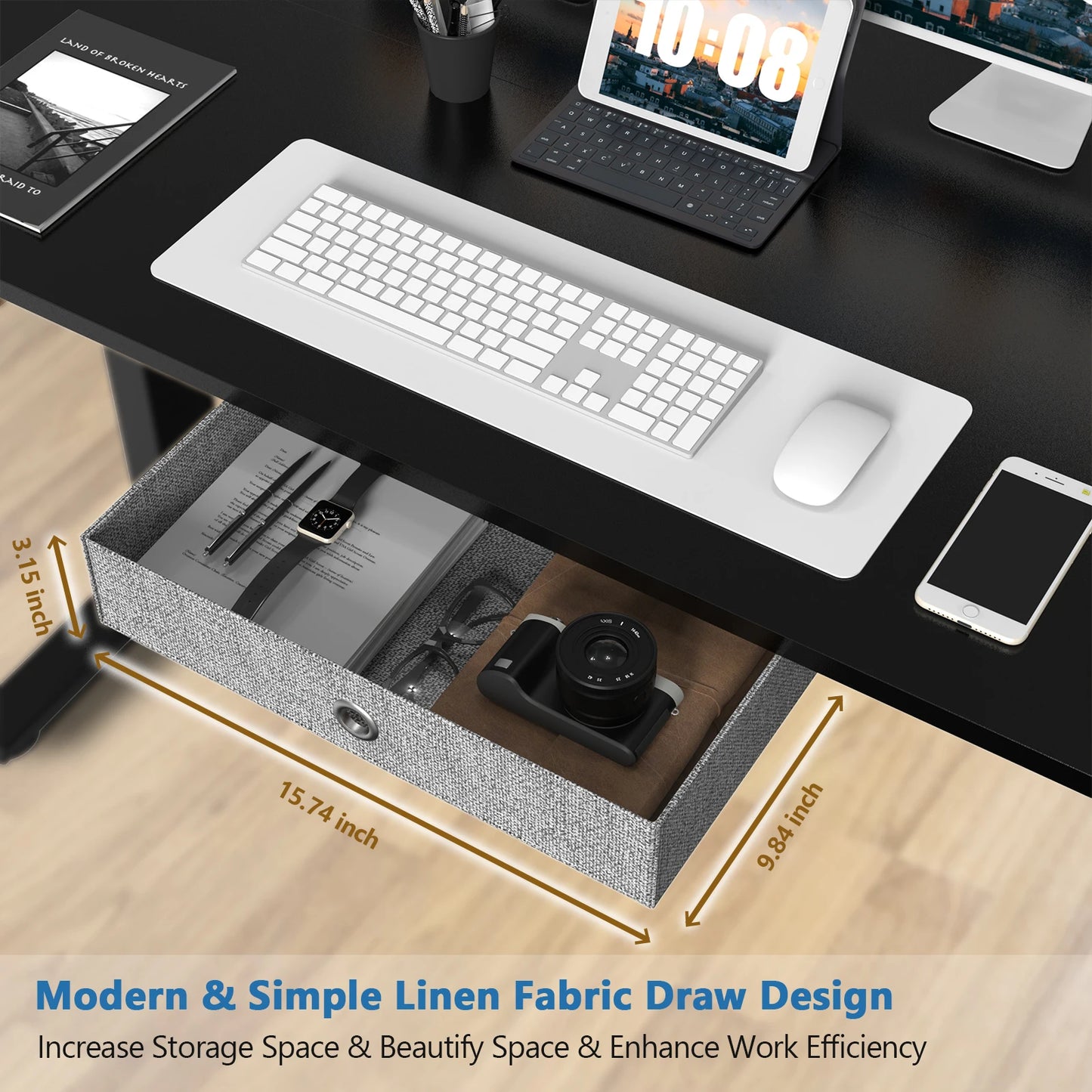Electric Standing Desk - Height Adjustable Sit-Stand Computer Workstation