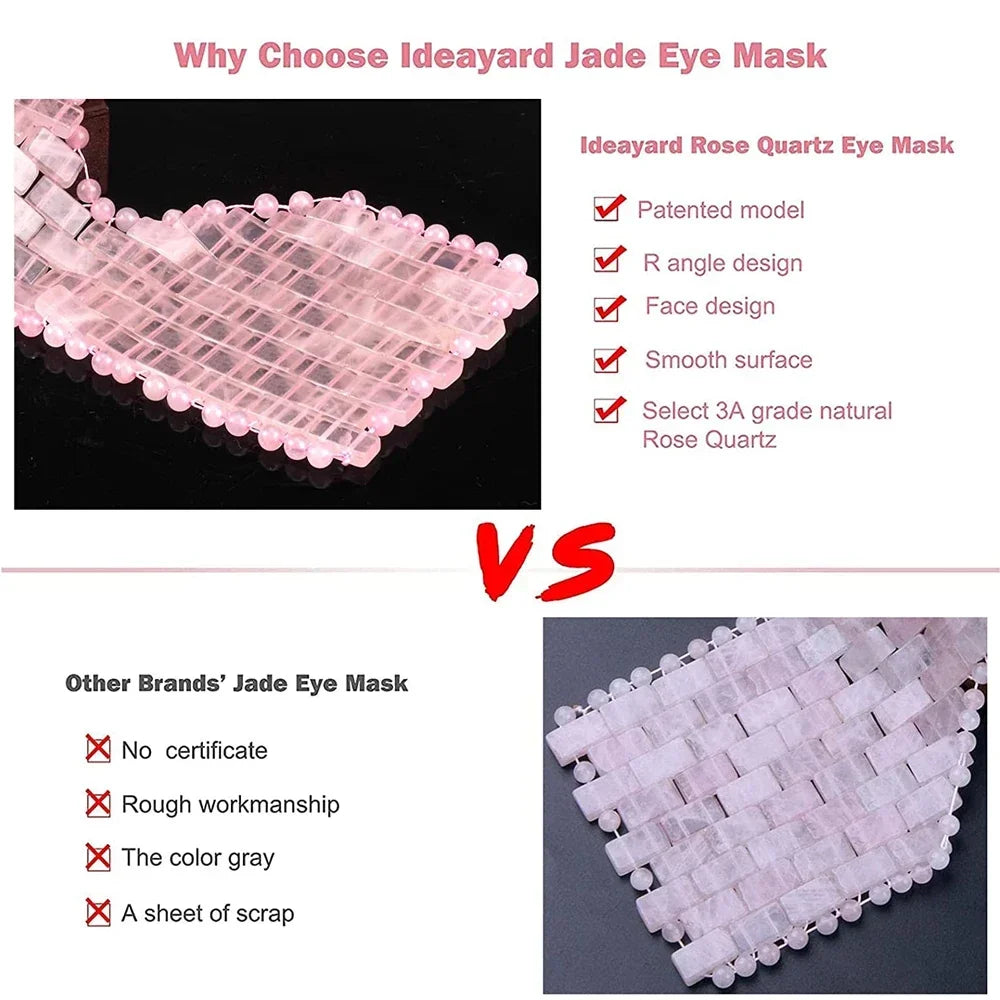 Natural Jade Cooling Eye Mask - Anti-Puffiness & Stress Relief Spa Mask - 7