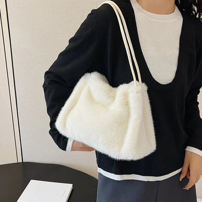 Luxury Plush Chain Handbag