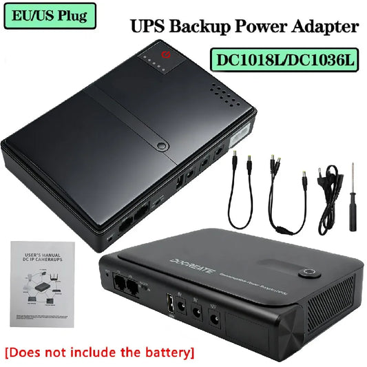 Mini Portable UPS Backup Power Supply for WiFi Routers & Security Cameras