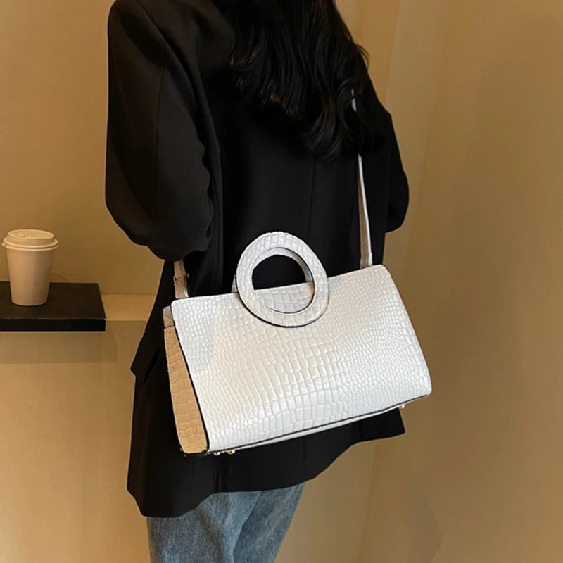 Luxury Crocodile Pattern Tote