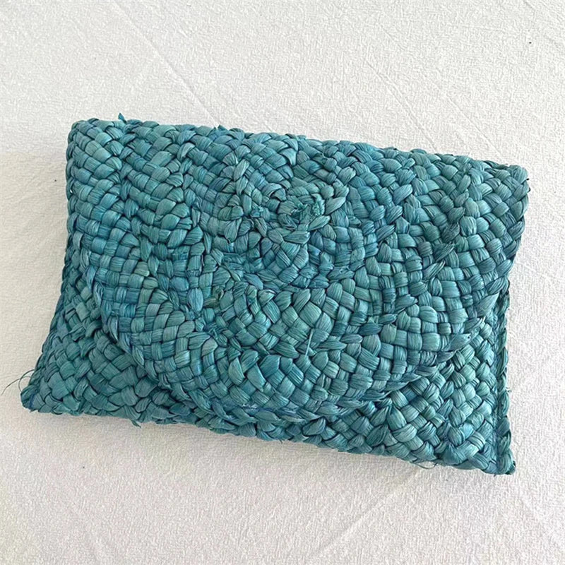Luxury Woven Straw Clutch