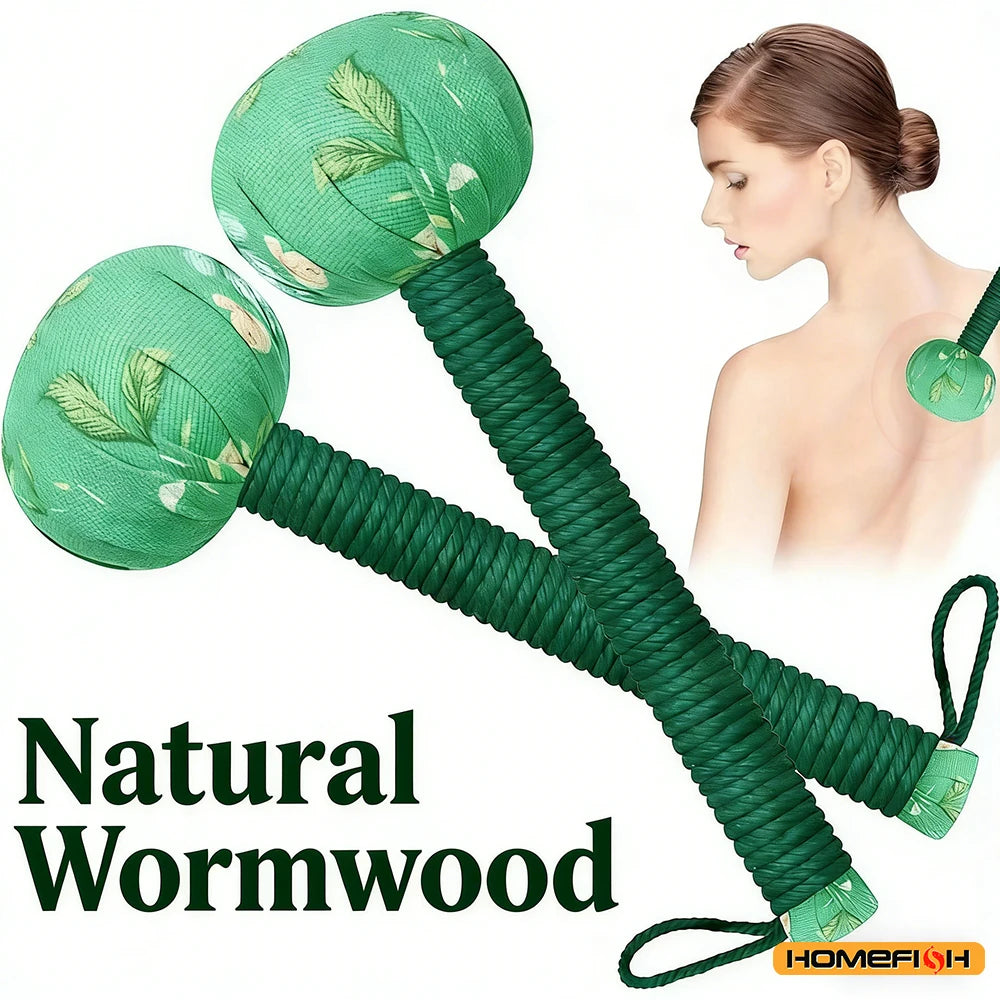 Wormwood Massage Hammer - Long Handled Back & Body Relaxer