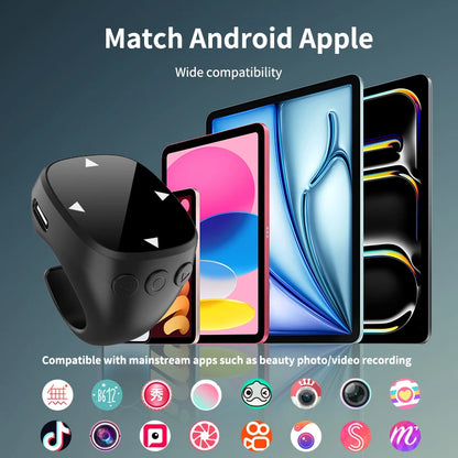 Smart Bluetooth Fingertip Ring Remote Control - TikTok Scroller & Camera Shutter