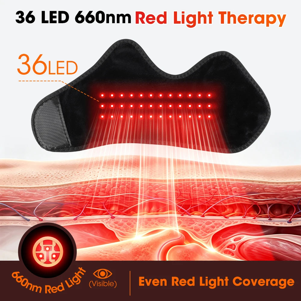 3-in-1 Red Light Therapy Wrap with Heating for Ankle, Wrist, and Foot Pain Relief - 9