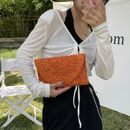 Luxury Woven Straw Clutch