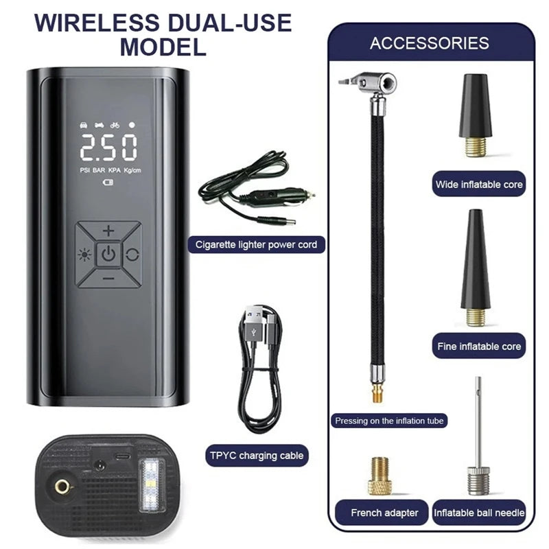 150PSI Portable Tire Inflator & Air Pump