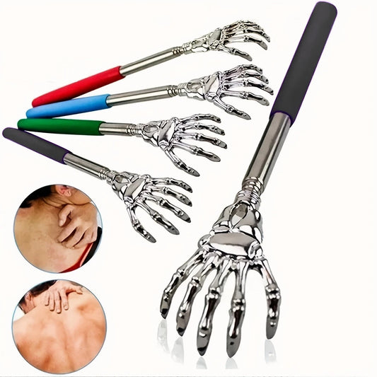 Telescopic Stainless Steel Back Scratcher - Portable Extendable Massager