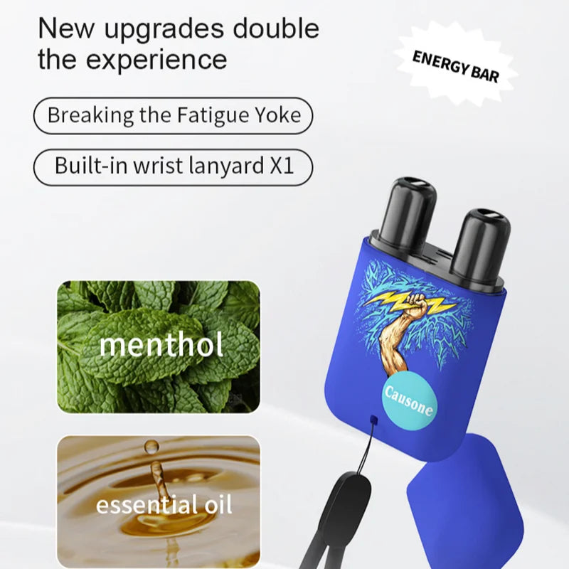Double-Hole Nasal Energy Stick - Refreshing Aromatherapy Inhaler for Focus & Energy