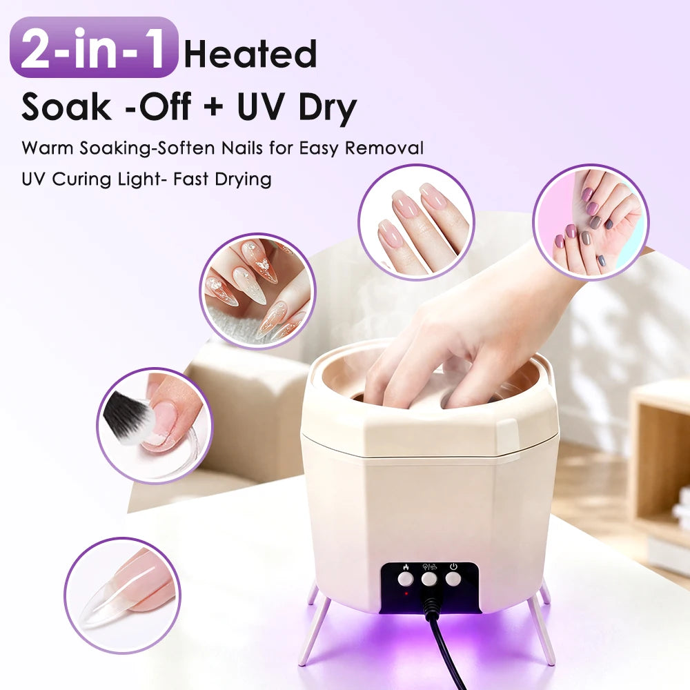 2-in-1 Electric Nail Gel Polish Remover and UV LED Curing Dryer Machine