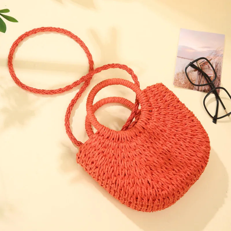 Luxury Woven Half-Moon Bag