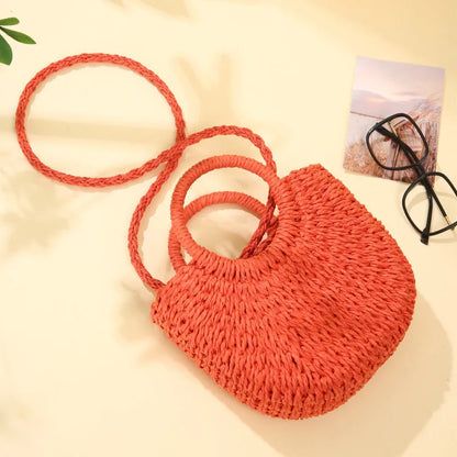 Luxury Woven Half-Moon Bag