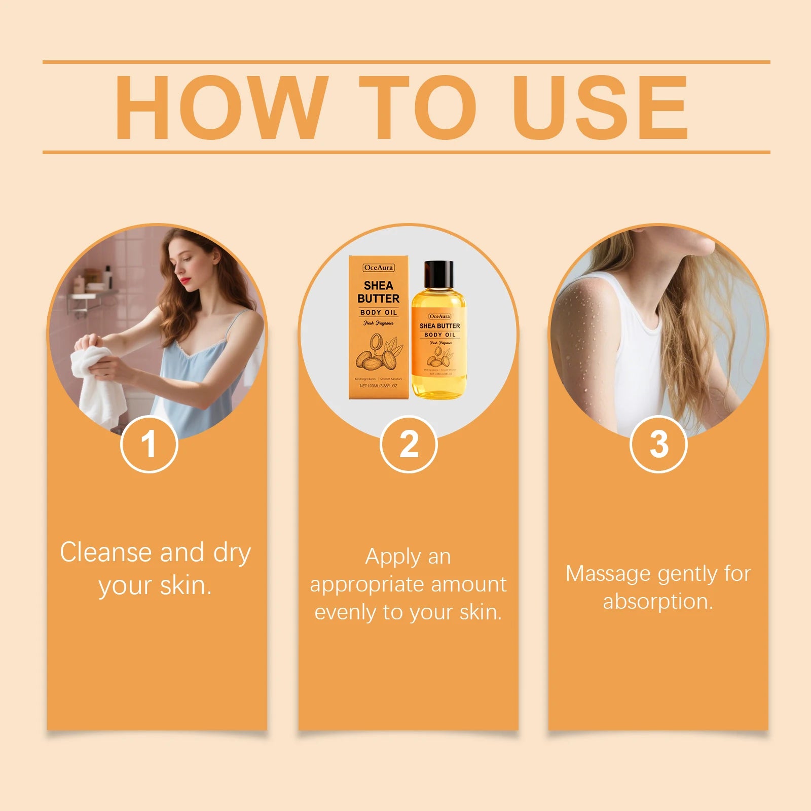 Shea Butter Body Oil for Deep Hydration & Dry Skin Repair - 17