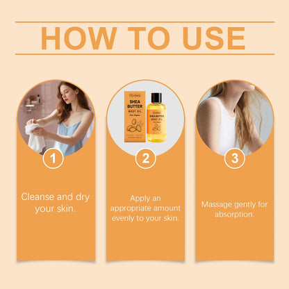 Shea Butter Body Oil for Deep Hydration & Dry Skin Repair