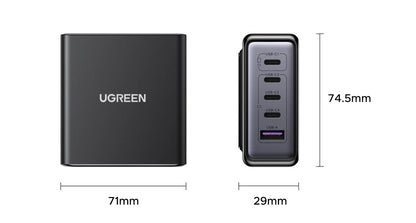 UGREEN 65W GaN Fast Charger 5-in-1 USB-C Desktop Power Adapter