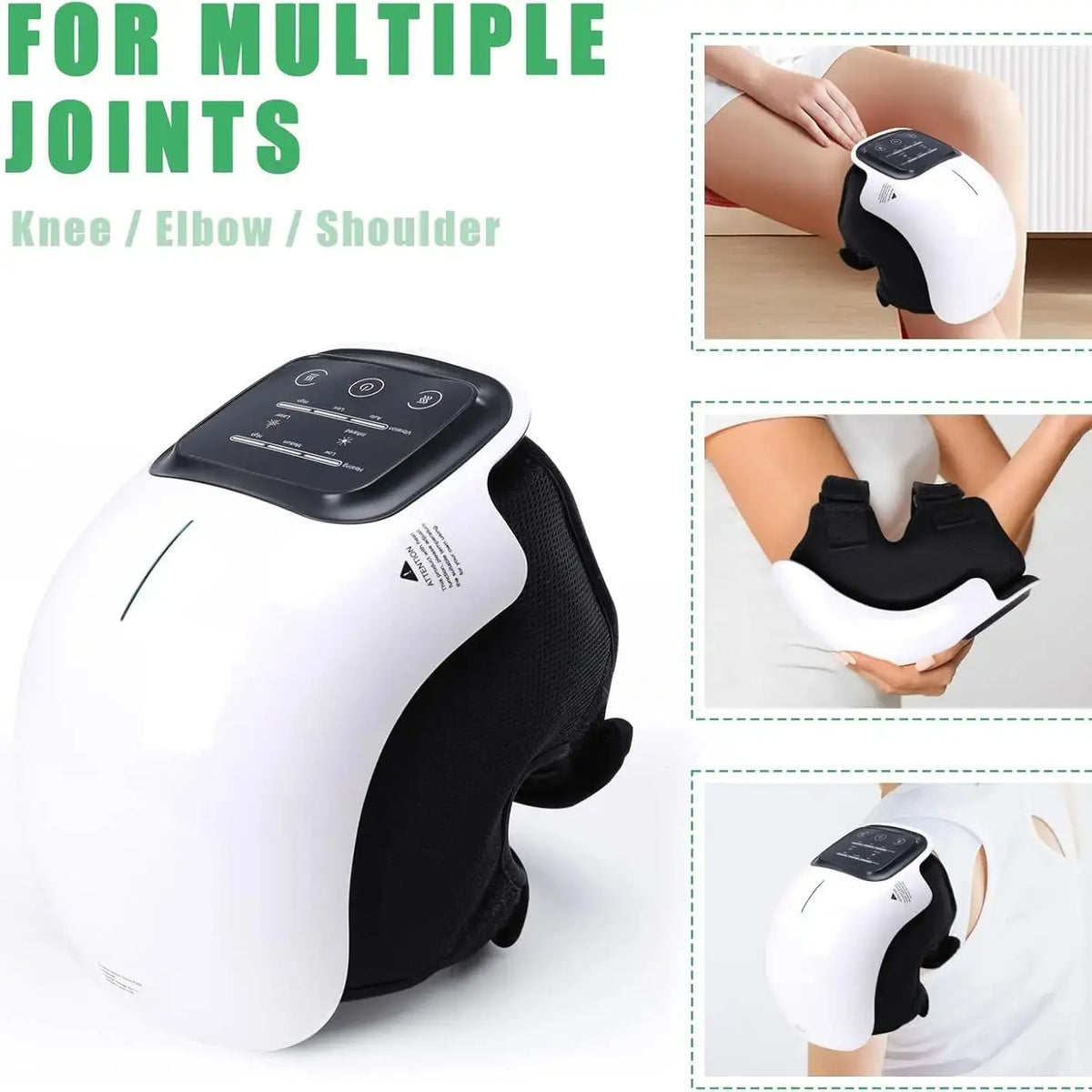 3-in-1 Cordless Knee Massager - Adjustable Vibration & Heat Therapy for Pain Relief