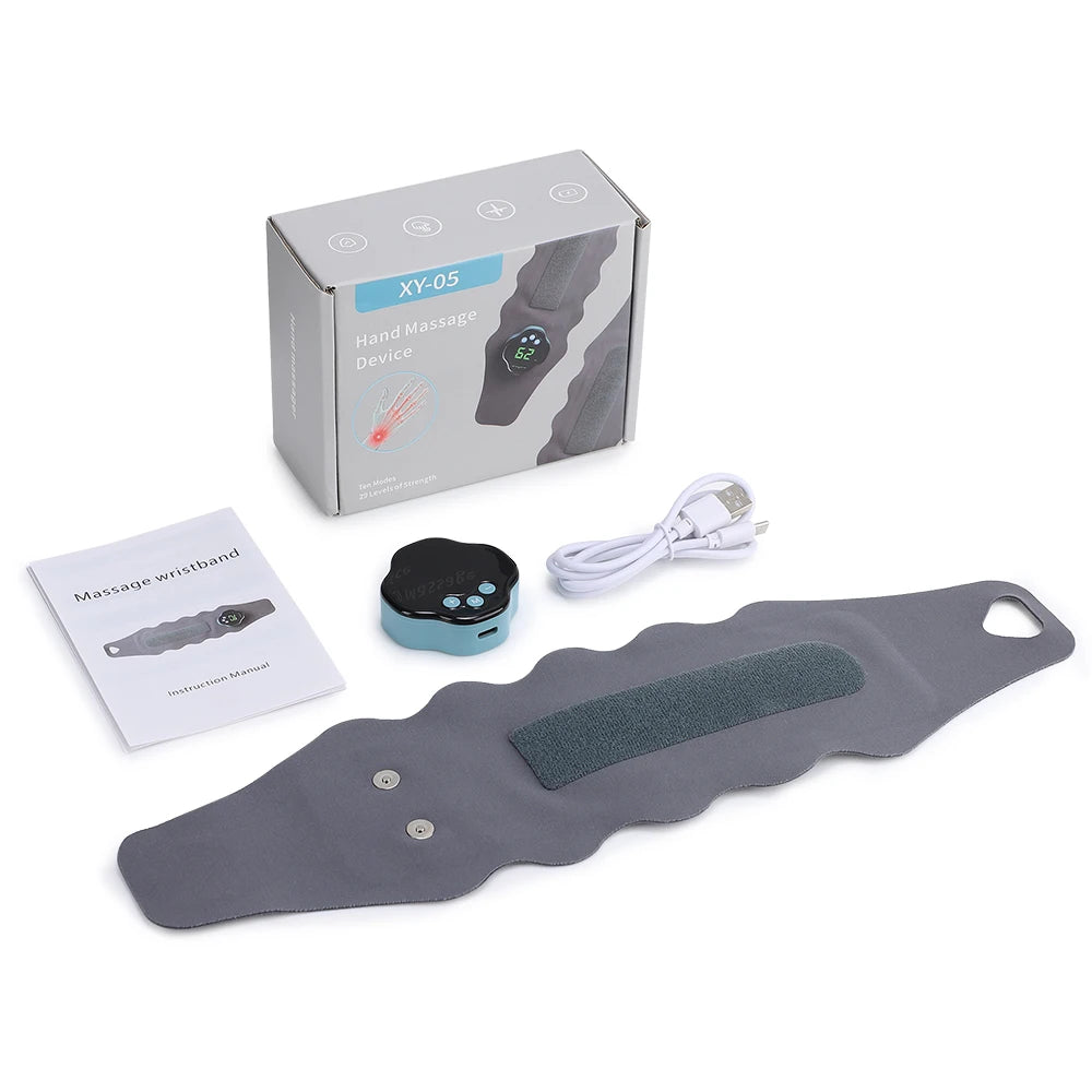 EMS Microcurrent Wrist Massager for Carpal Tunnel & Muscle Relief