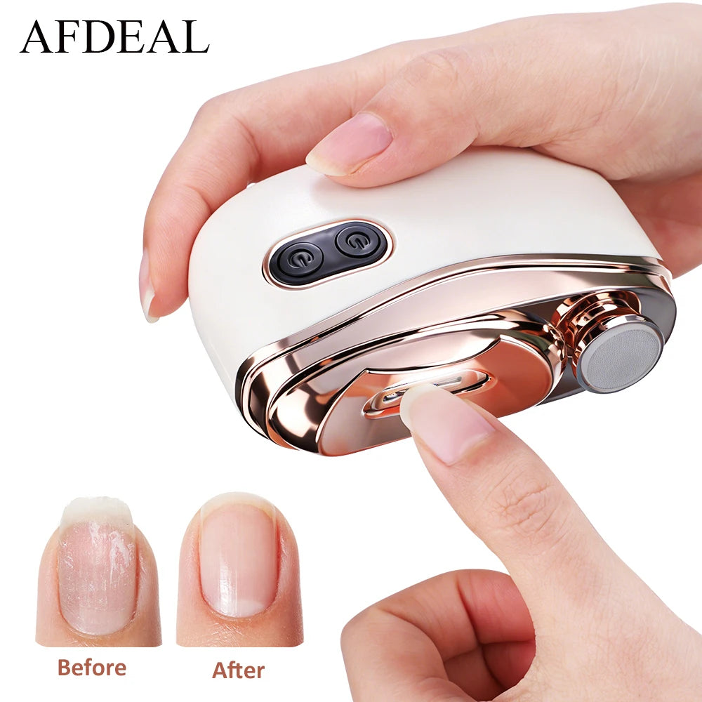 Electric Automatic Nail Trimmer & Polisher with LED Light for Safe Nail Care - 1