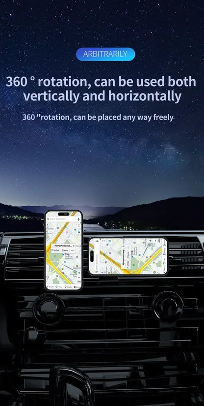 Magnetic Wireless Car Charger for iPhone 15/14/13/12 with RGB LED Light