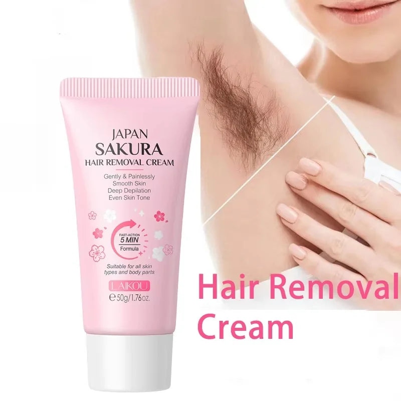 Japan Sakura Painless Hair Removal Cream for Smooth Silky Skin