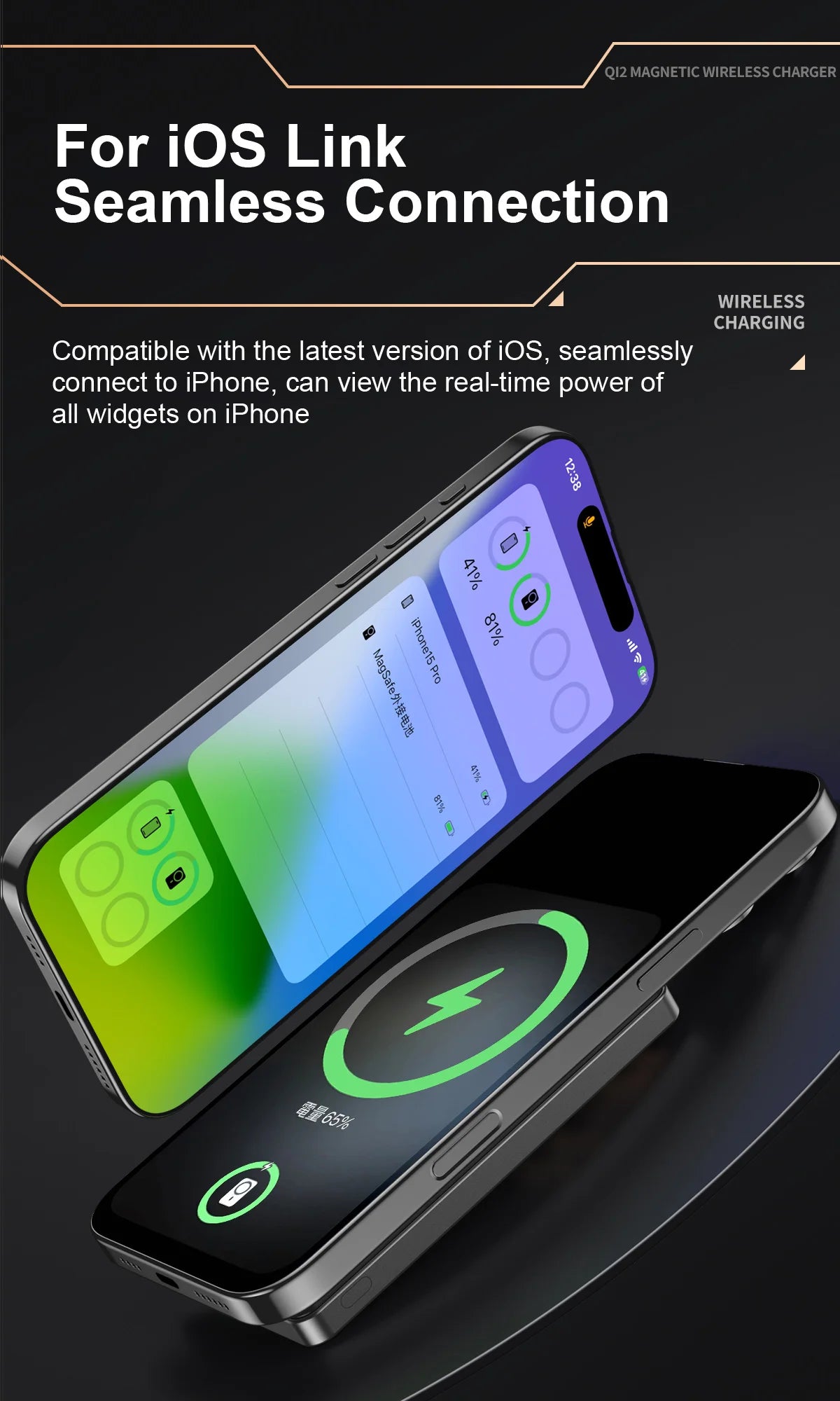 Magnetic 3-in-1 Wireless Power Bank 10000mAh Fast Charging for iPhone - 17