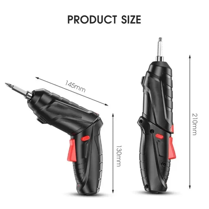 3.6V Cordless Electric Screwdriver Set - Compact Rechargeable Power Tool - 14