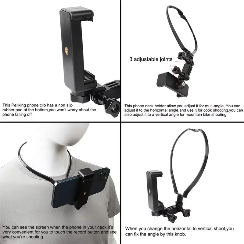 Hands-Free Neck Phone Mount for First-Person POV Video Recording - 4