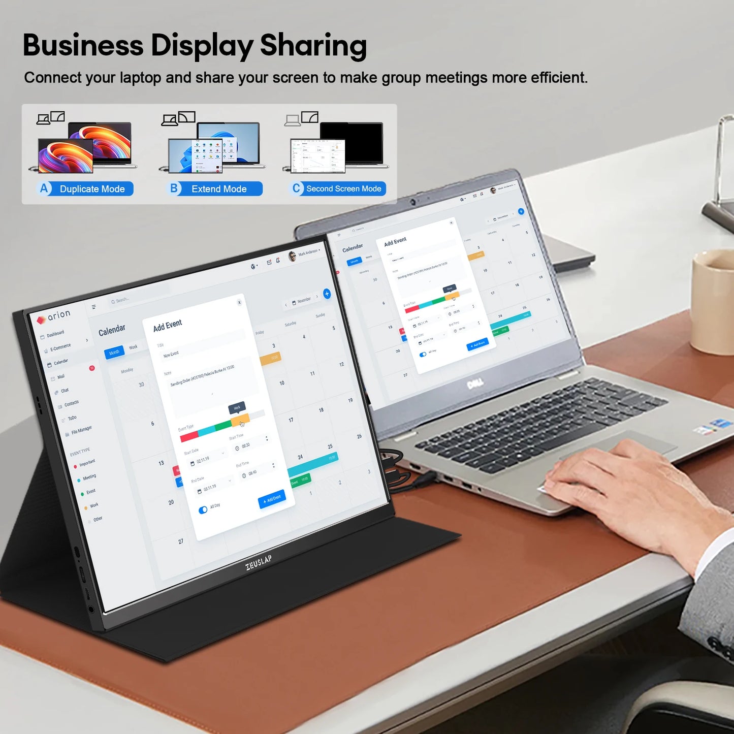 16" Portable Monitor 1920x1200 IPS FHD Laptop Travel Display