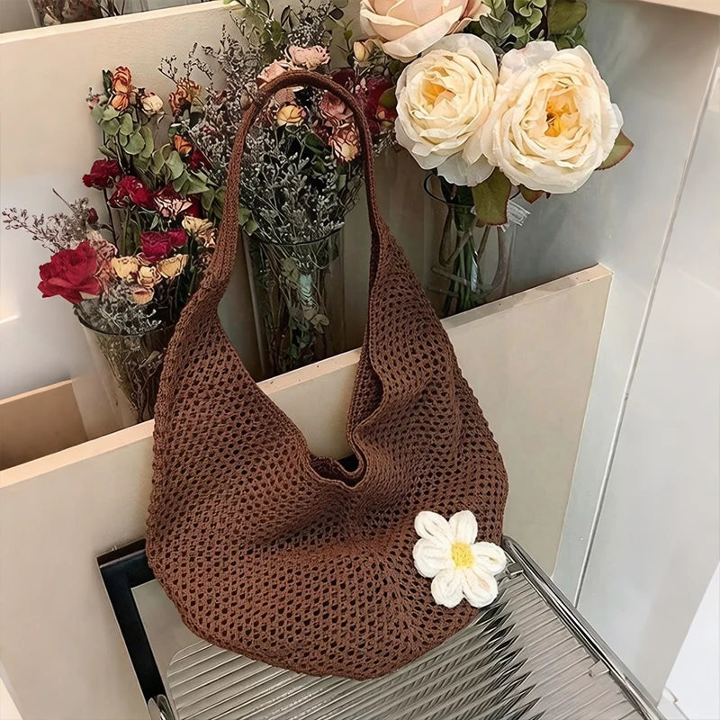 Luxury Bohemian Hollow Straw Tote