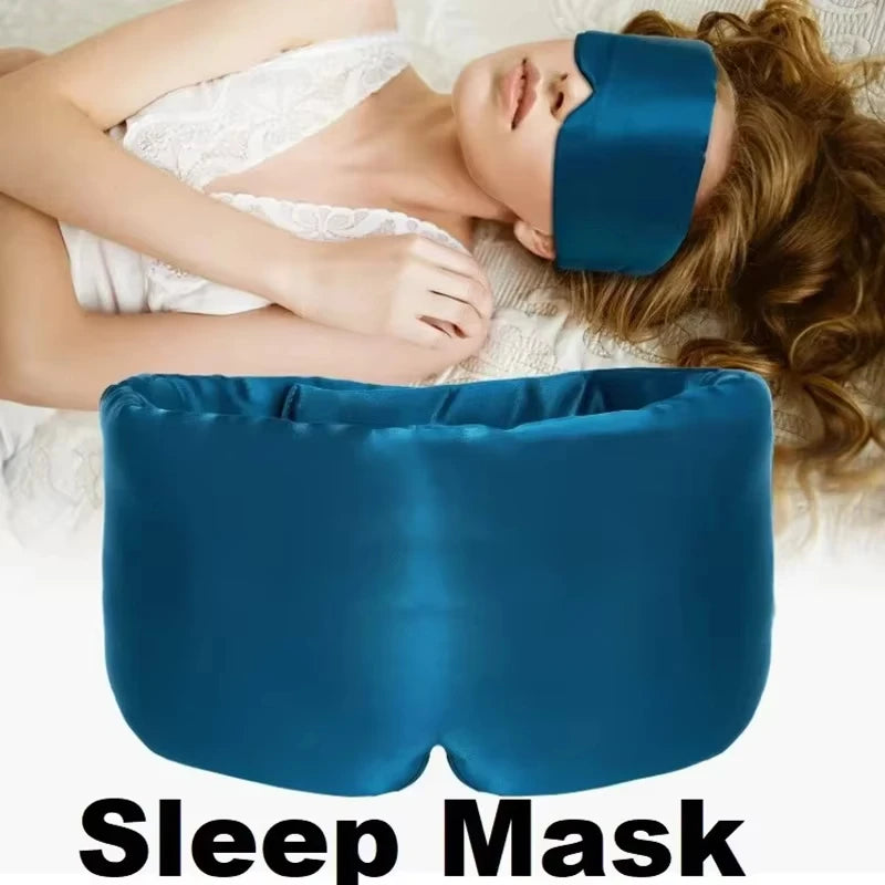 Soft Mulberry Silk Sleep Mask - Pressureless Blackout Eye Mask for Travel