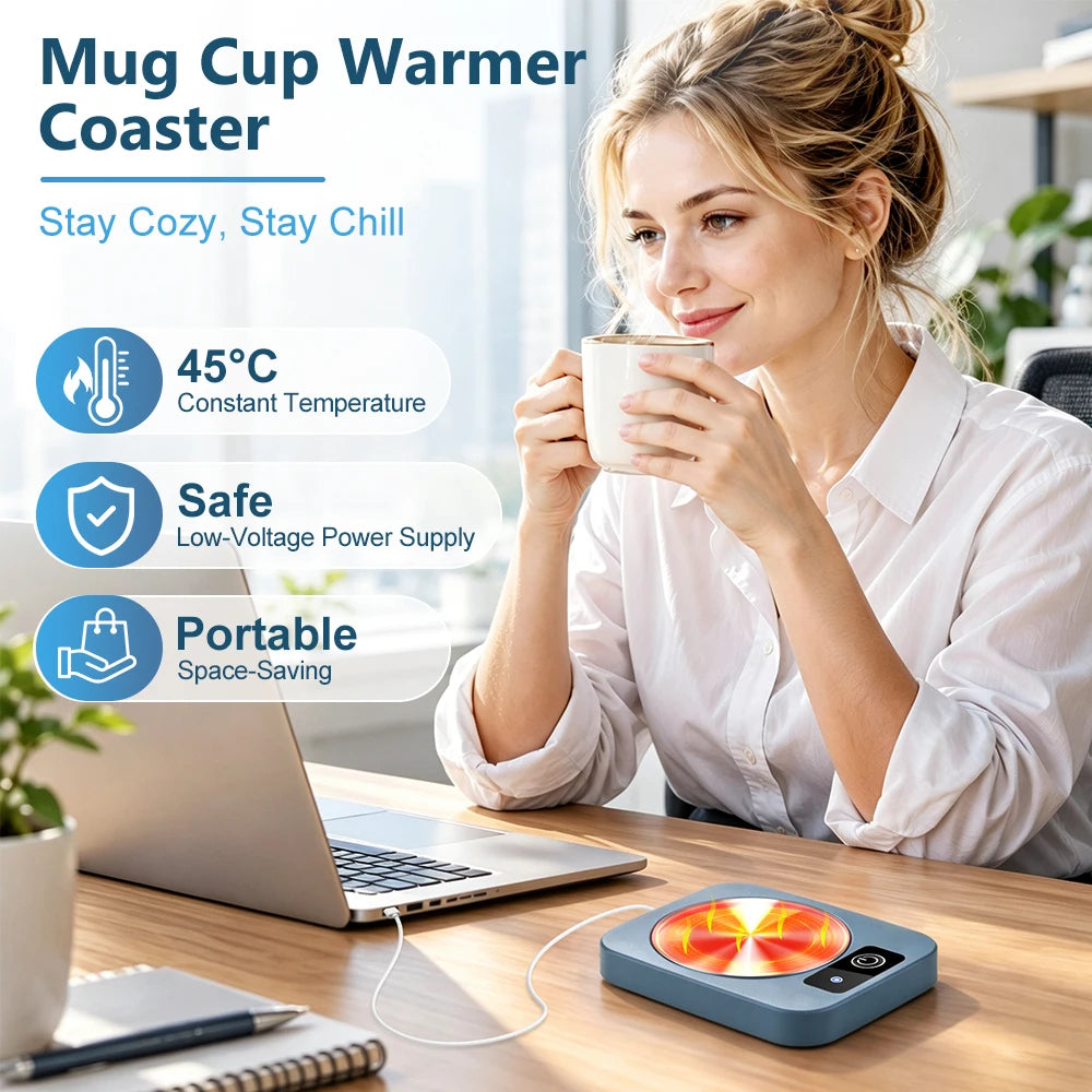 Electric Mug Warmer Mat - Constant Temperature Coffee & Tea Cup Heating Coaster