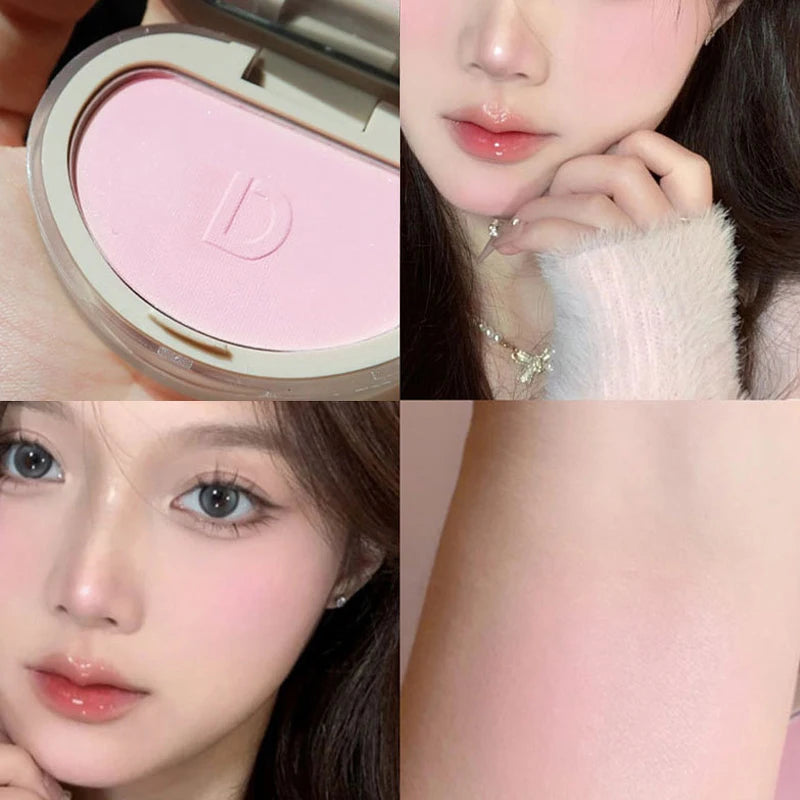 Natural Matte Face Blush & Highlighter Compact - Long-Lasting Glow Palette - 22