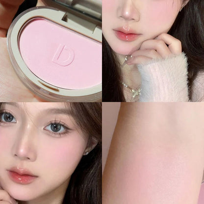 Natural Matte Face Blush & Highlighter Compact - Long-Lasting Glow Palette