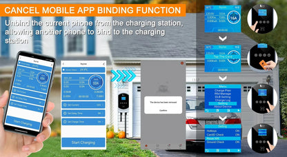 Smart EV Wallbox Charger - 12kW Type 1 Charging Station with App Control